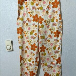 Relativity Orange and Pink Casual Floral Bottoms